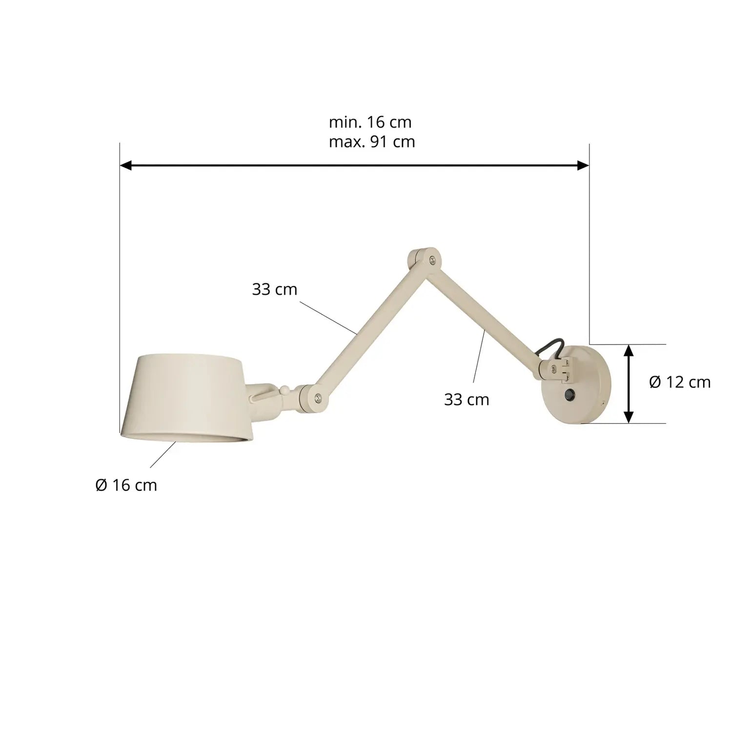 B-Ware Lucande Wandleuchte Wandlampe Silka Beige Metall Verstellbar Schwenkarm E27 Led - 4255830904868