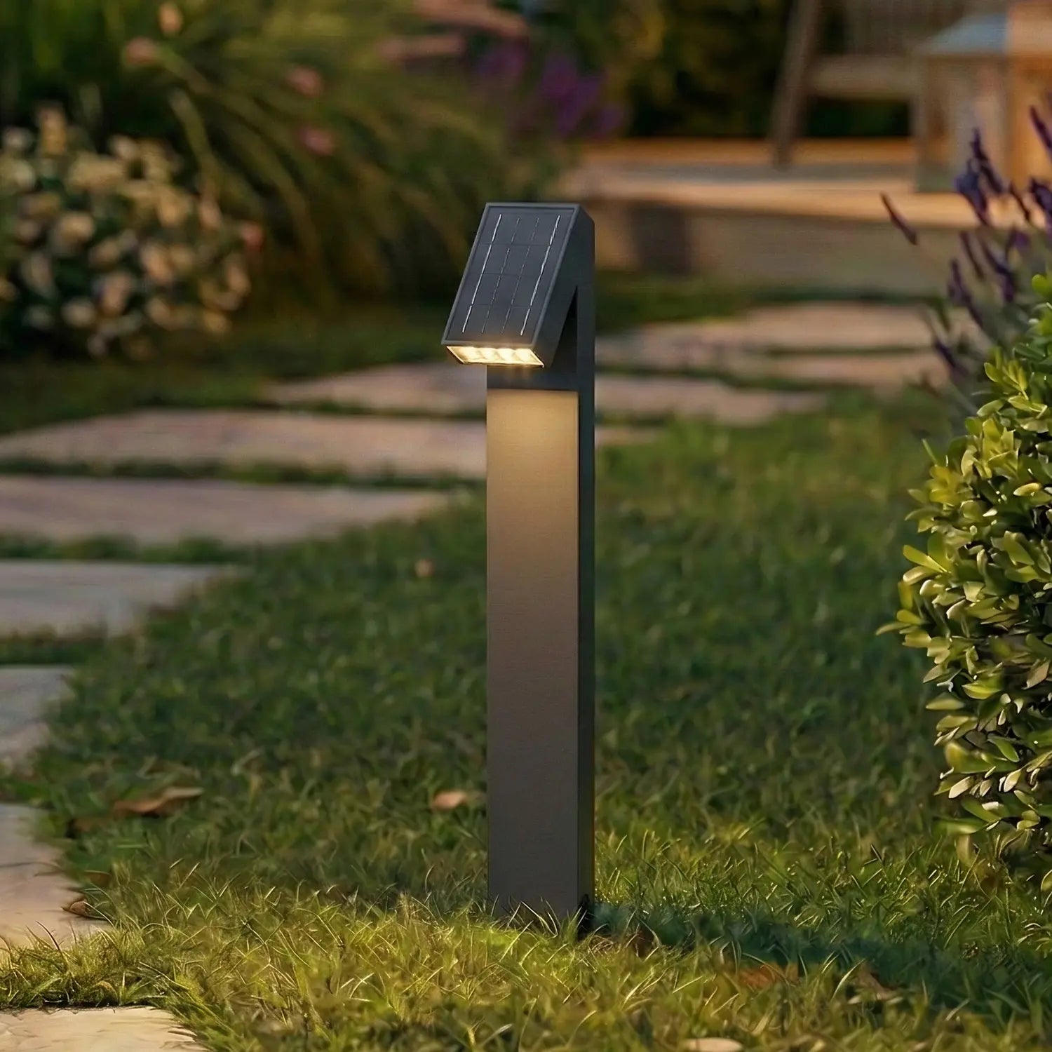 B-Ware Prios Wegeleuchte Gartenlampe Led Solarleuchte Schwarz Aluminium Dimmbar 56 Cm - 4255830906183