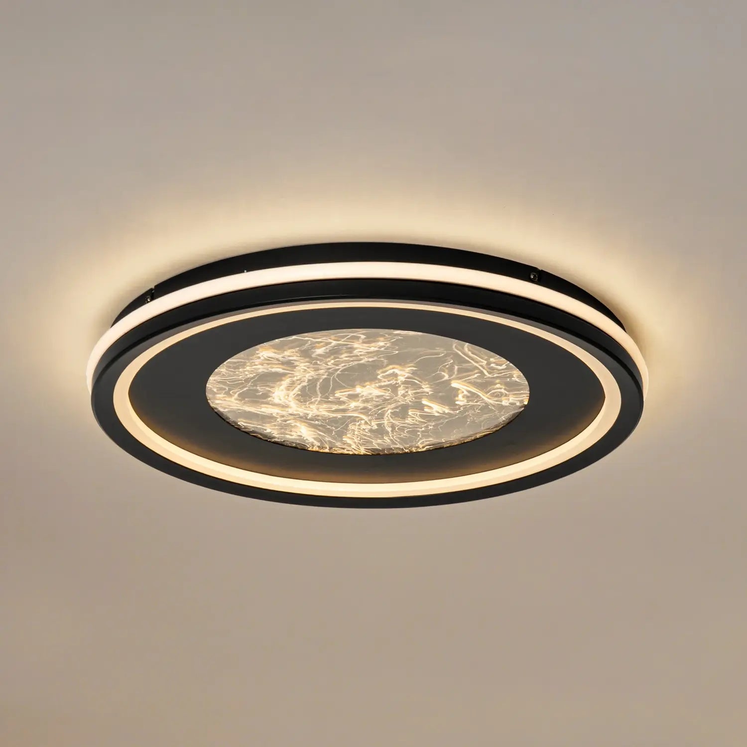 B-Ware Lucande Deckenleuchte Deckenlampe Led Tillian Schwarz Gold Dimmbar 50cm Warmweiß - 4255830906428