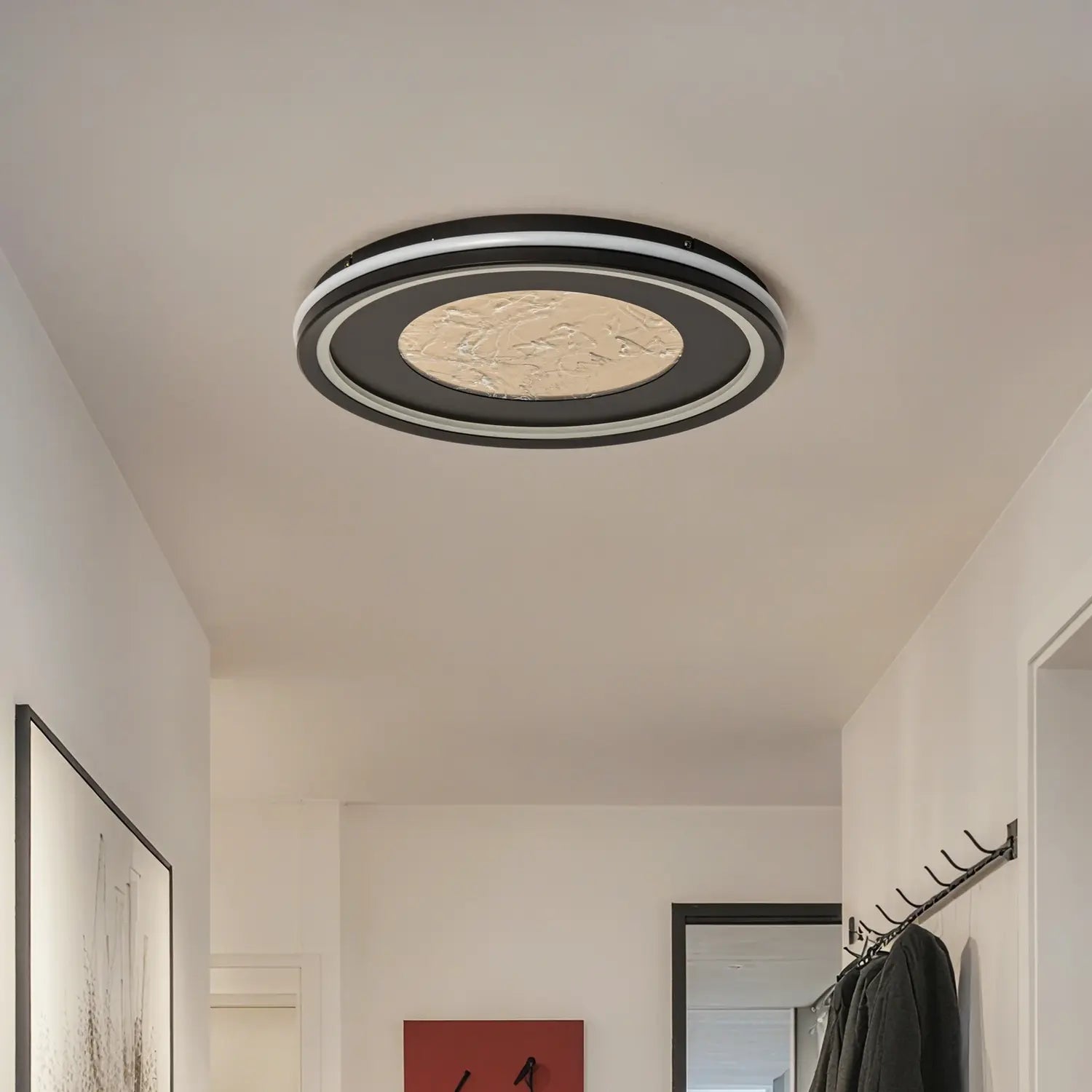 B-Ware Lucande Deckenleuchte Deckenlampe Led Tillian Schwarz Gold Dimmbar 50cm Warmweiß - 4255830906428