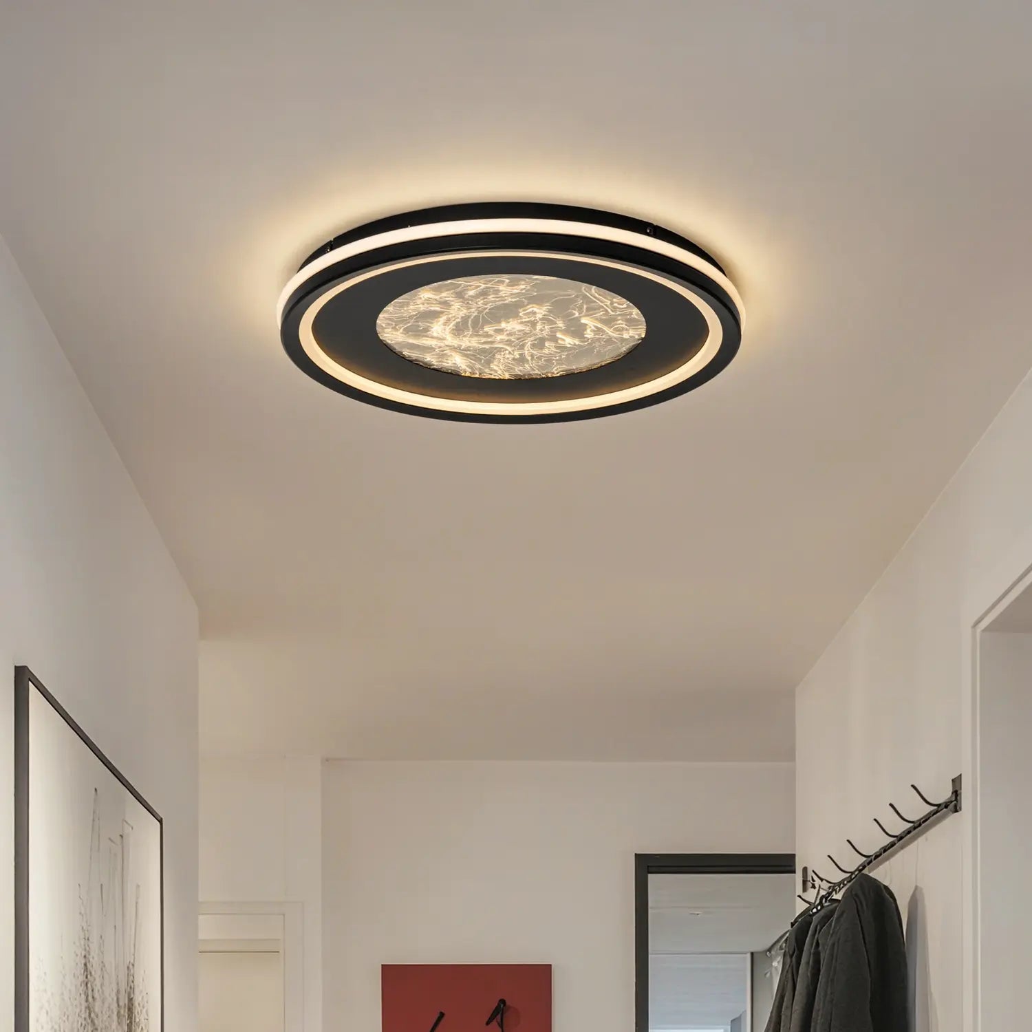 B-Ware Lucande Deckenleuchte Deckenlampe Led Tillian Schwarz Gold Dimmbar 50cm Warmweiß - 4255830906428