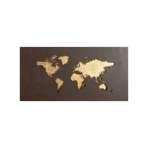 B-Ware Lucande Wandleuchte Wandlampe Led World Metall Rost Gold Weltkarte 60 X 30 Cm