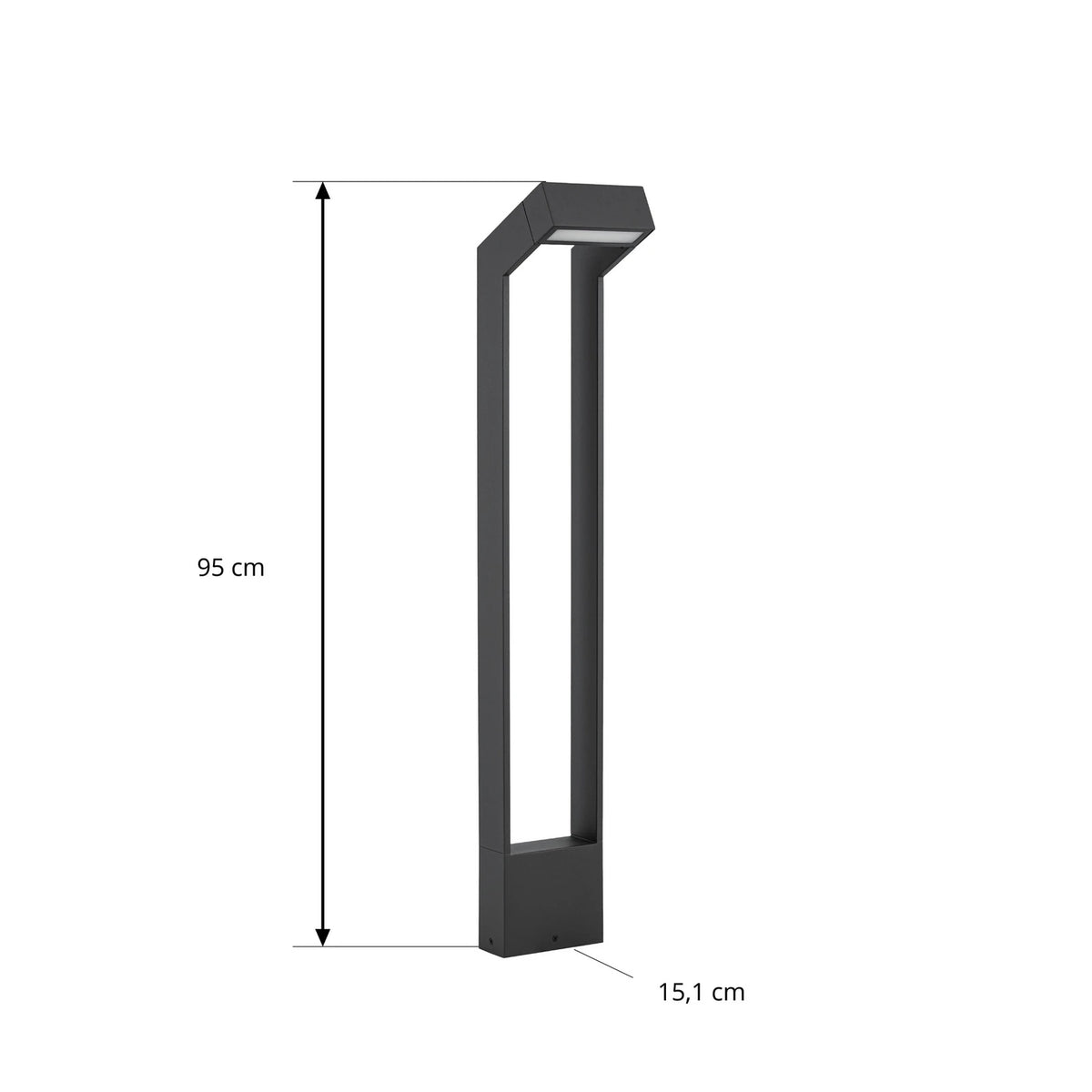 Arcchio Wegeleuchte Wegelampe LED dunkelgrau Gartenleuchte Außenleuchte Glas - 4255830906596