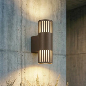 B-Ware Lindby Außenwandleuchte Wandlampe Lurinda Braun Eisen Kunststoff Ip44 Lampe