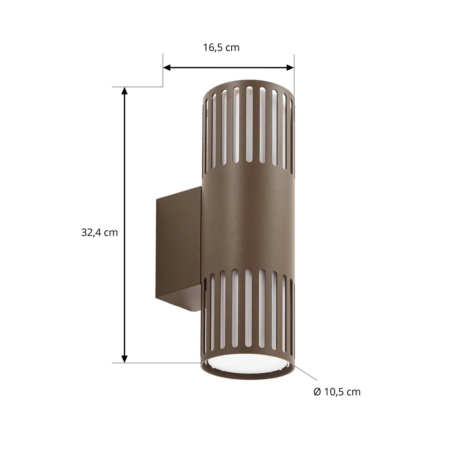 B-Ware Lindby Außenwandleuchte Wandlampe Lurinda Braun Eisen Kunststoff Ip44 Lampe - 4255830907449