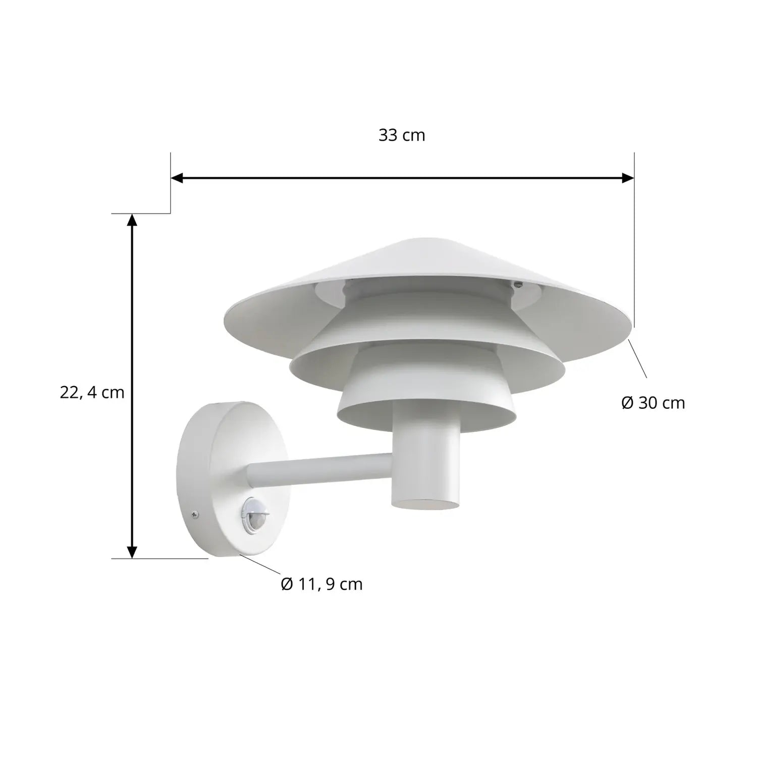B-Ware Lucande Außenwandleuchte Wandleuchte Led Sensor Weiß Aluminium Kunststoff - 4255830908651