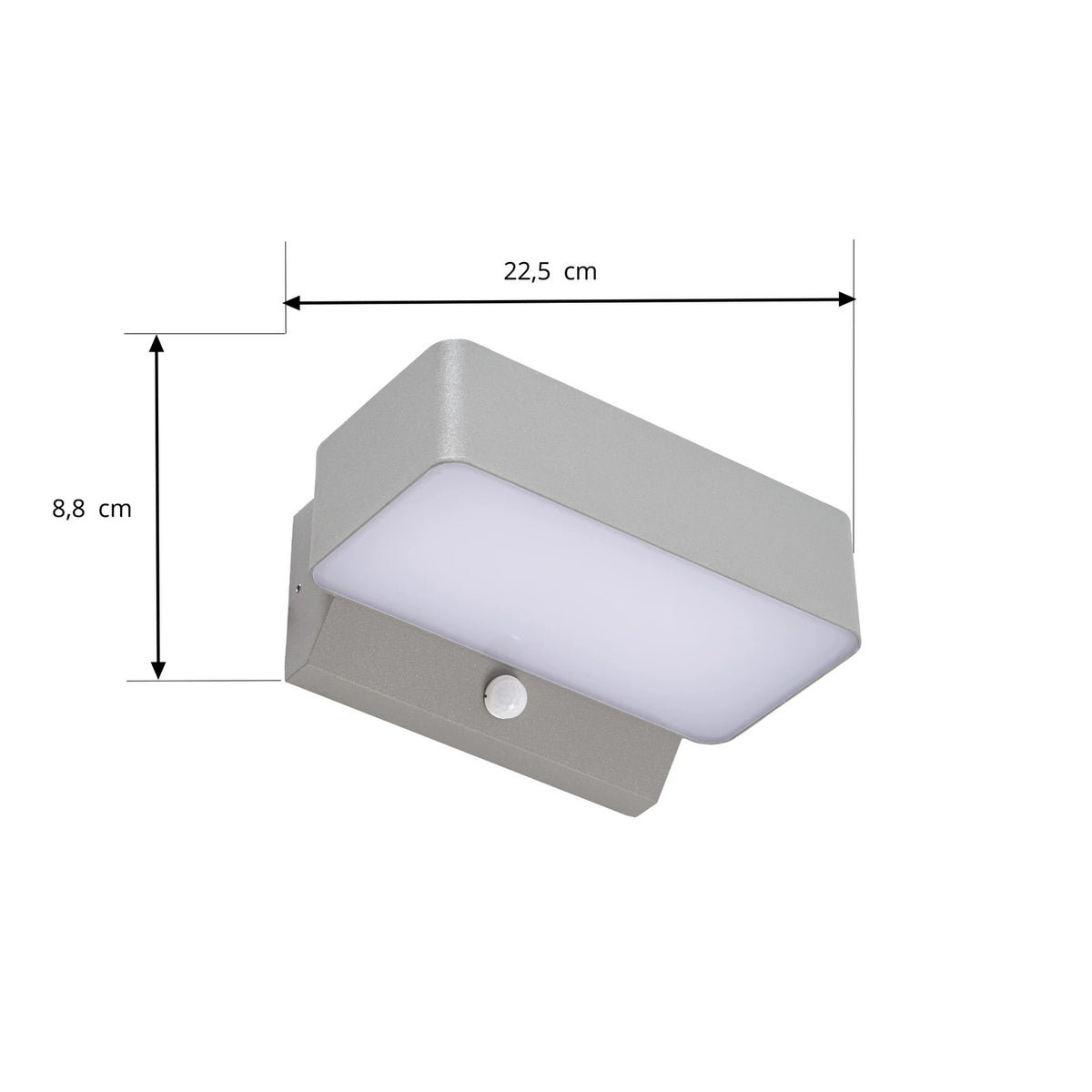Lindby Außenwandleuchte Wandleuchte Fando LED Sensor silber matt Aluminium IP44 - 4255830909030