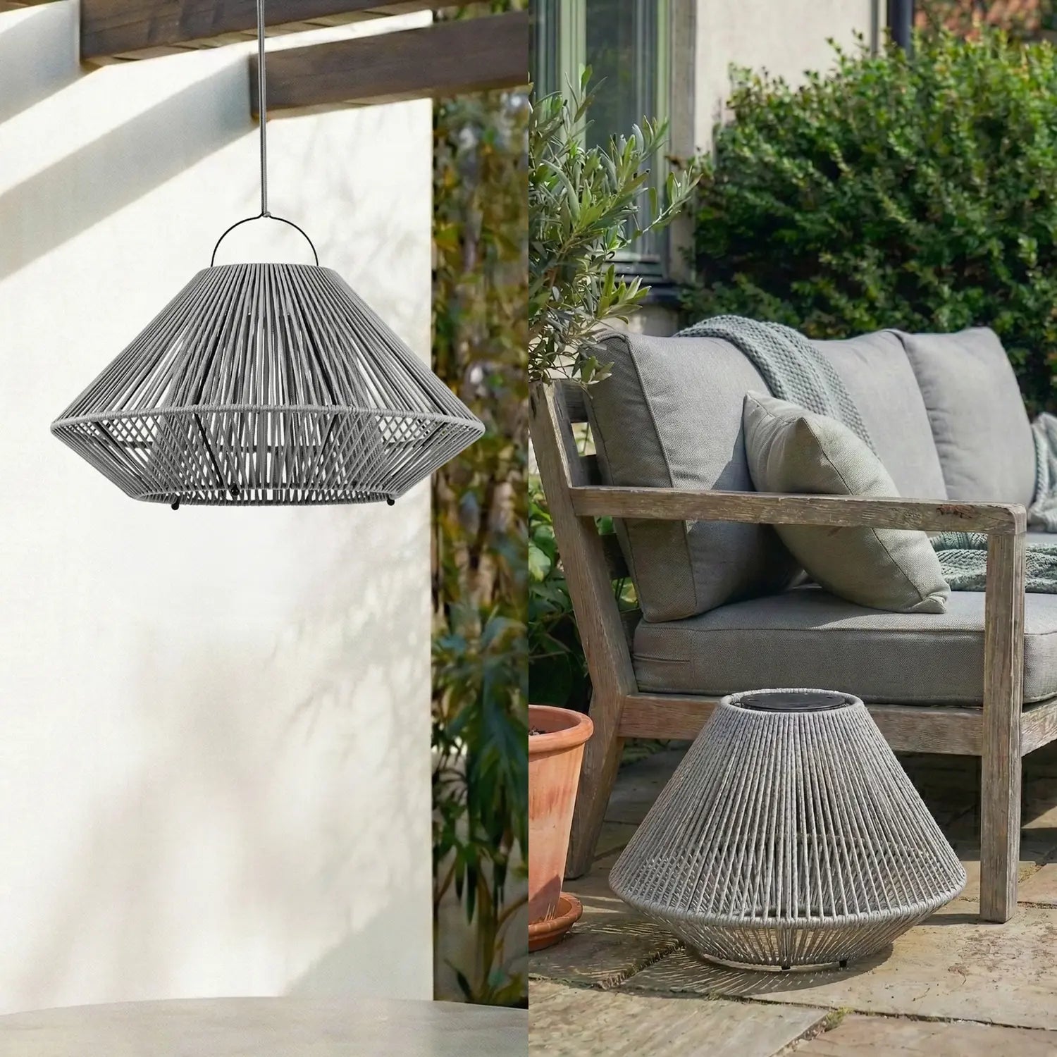 B-Ware Lindby Hängeleuchte Pendelleuchte Led Solarleuchte Grau Usb Ip54 Balkon Terrasse - 4255830909467