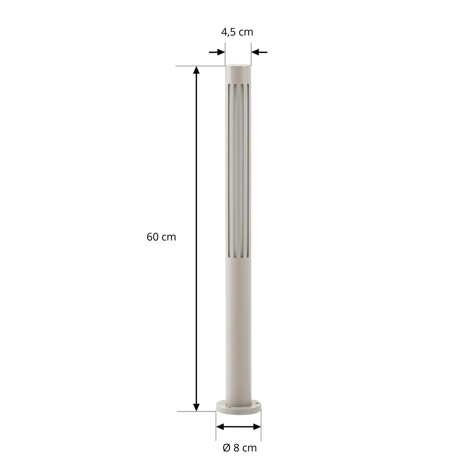 Lindby Wegeleuchte Wegelampe LED Fjorya grau Aluminium Außenbeleuchtung 60 cm - 4255830909542