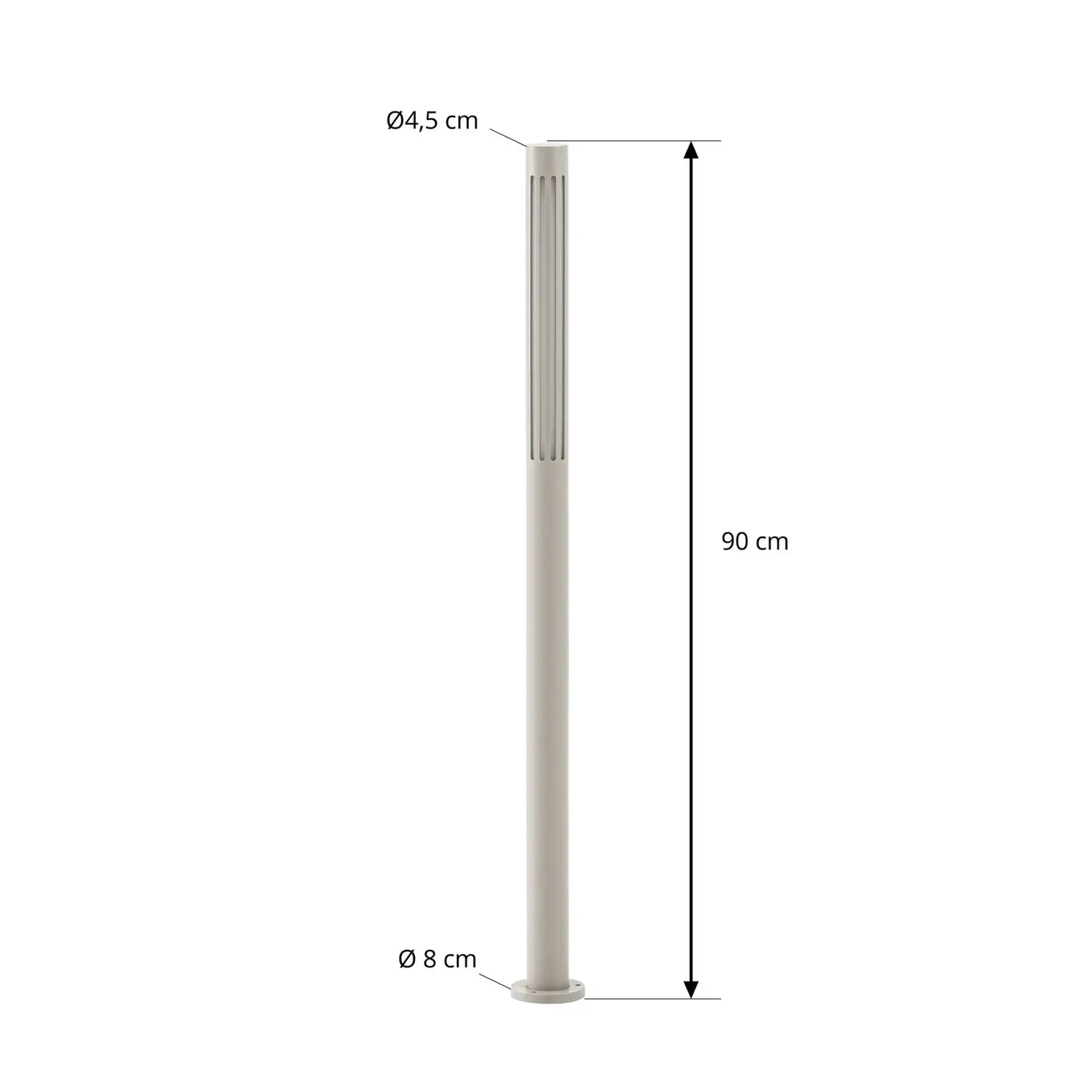 B-Ware Lindby Wegeleuchte Gartenlampe Led Außenleuchte Fjorya Grau Ip65 90 Cm Warmweiß