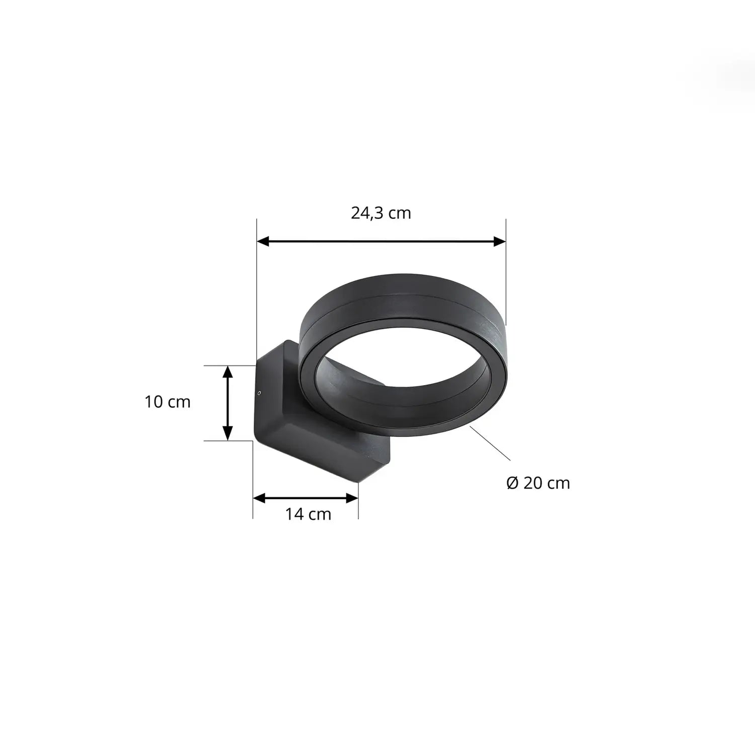 B-Ware Lindby Außenwandleuchte Wandlampe Led Selviro Anthrazit Aluminium 20 Cm Ip65 - 4255830909764