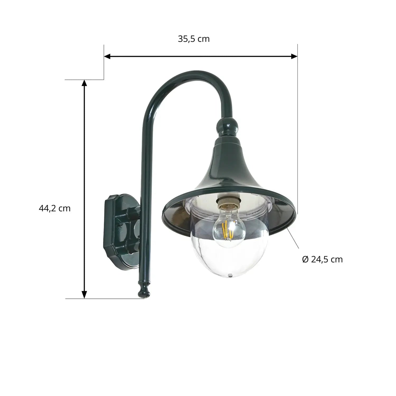 B-Ware Lindby Außenleuchte Wandlampe Daphne Außenbereich Grün Aluminium Kunststoff Ip44 - 4255830910180