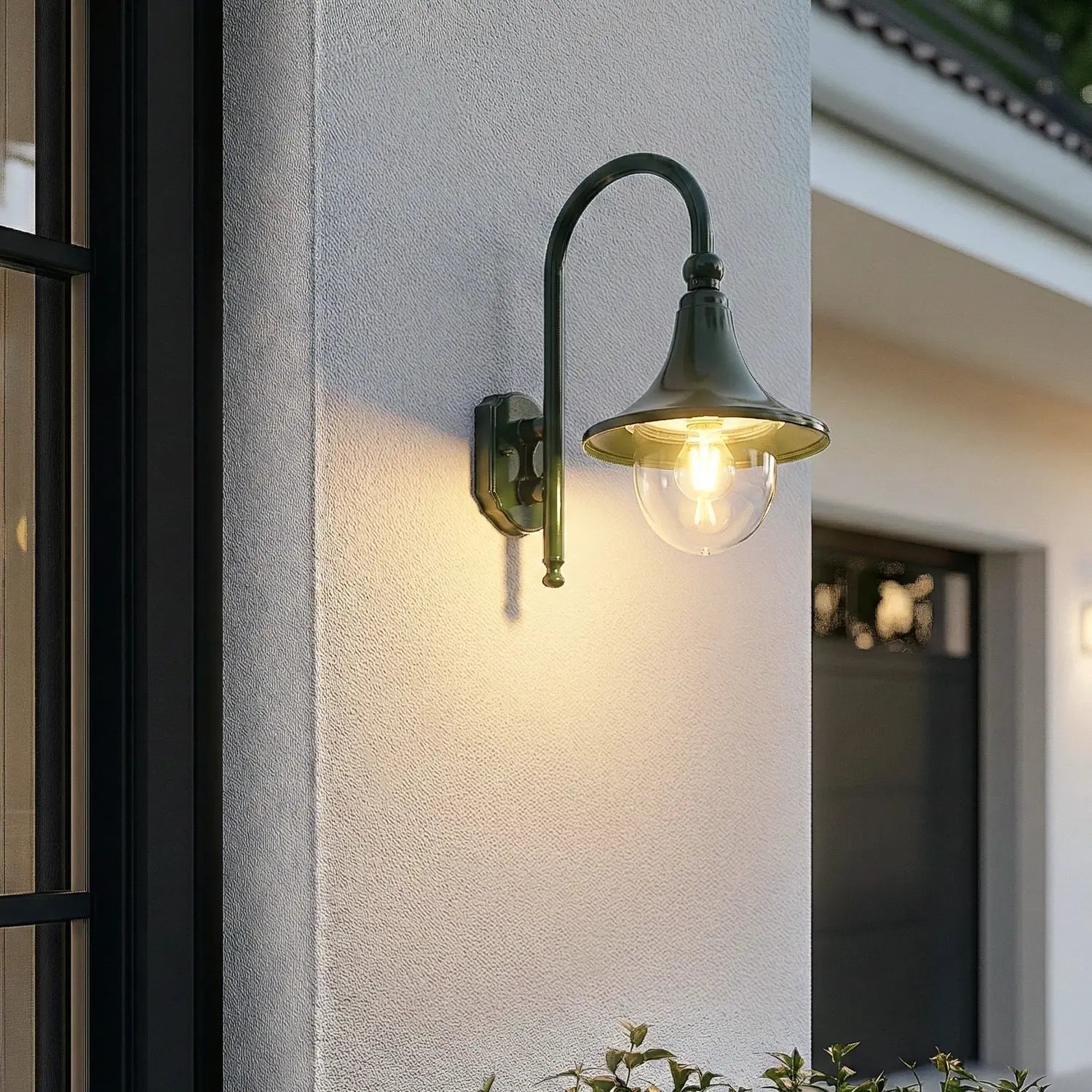 B-Ware Lindby Außenleuchte Wandlampe Daphne Außenbereich Grün Aluminium Kunststoff Ip44 - 4255830910180