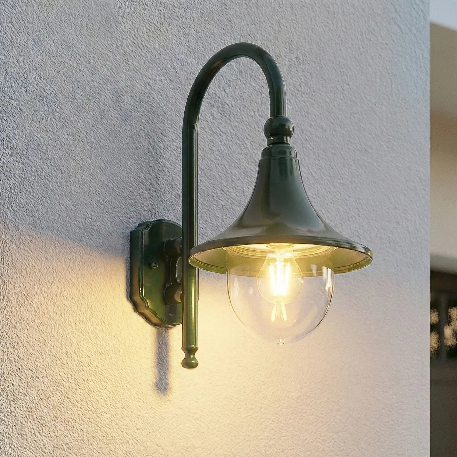 B-Ware Lindby Außenleuchte Wandlampe Daphne Außenbereich Grün Aluminium Kunststoff Ip44 - 4255830910180