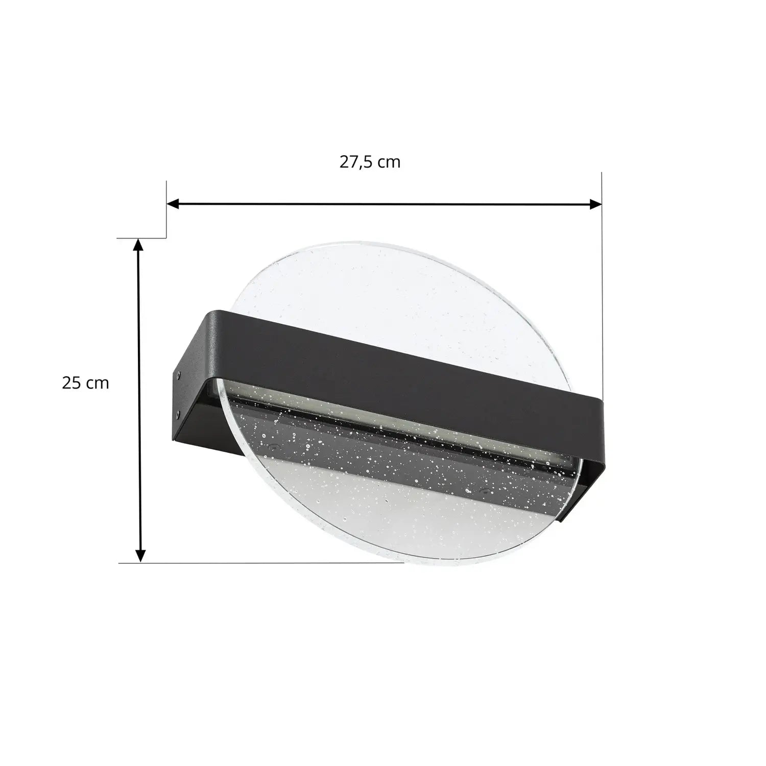 B-Ware Lucande Wandleuchte Narkelo Wandlampe Led Schwarz Klar Cct Ip44 Außenleuchte  - 4255830910234