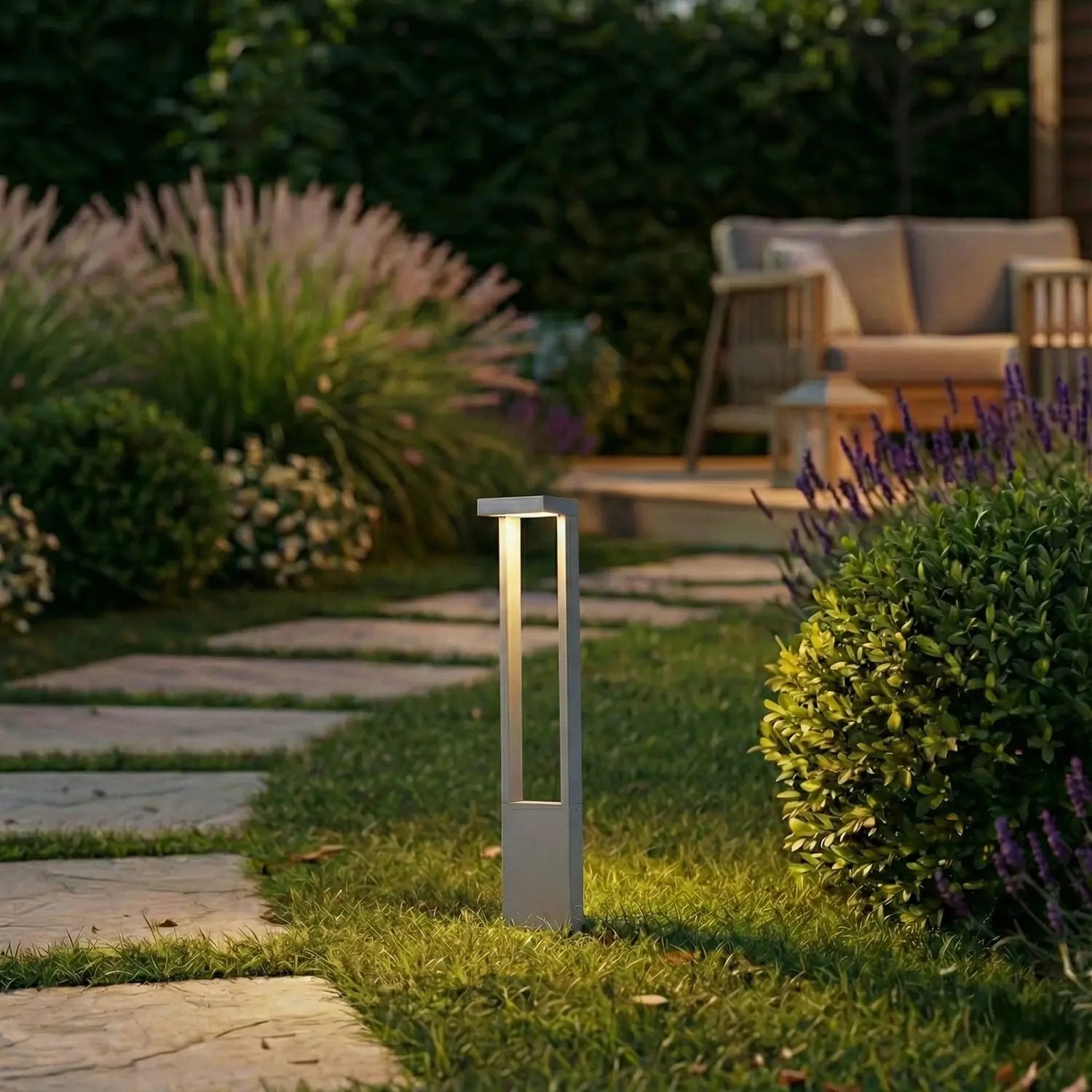 B-Ware Lindby Wegeleuchte Außenleuchte Led Lonete 65 Cm Grau Aluminium Kunststoff Ip65 - 4255830910302