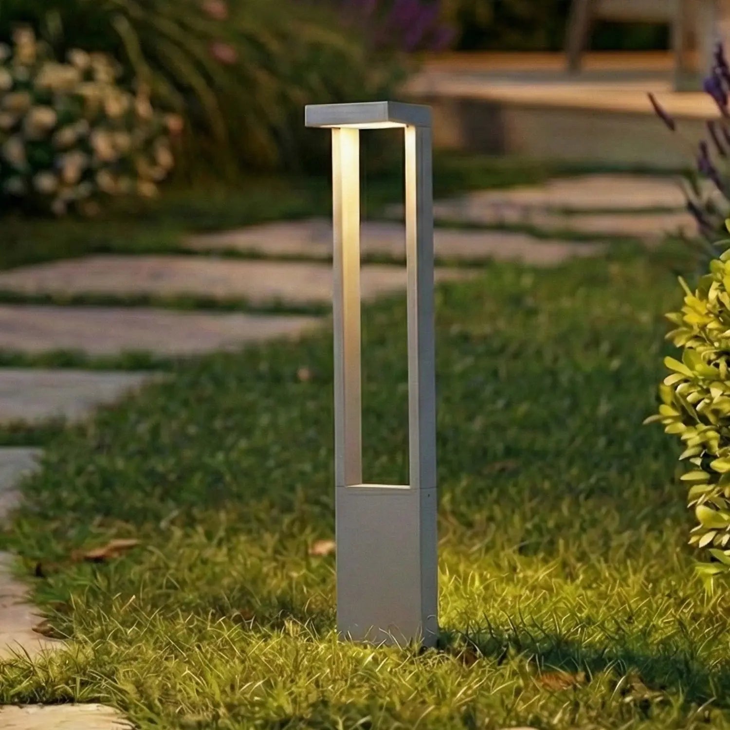B-Ware Lindby Wegeleuchte Außenleuchte Led Lonete 65 Cm Grau Aluminium Kunststoff Ip65 - 4255830910302