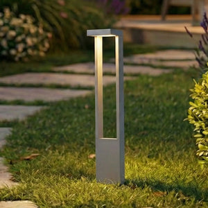 B-Ware Lindby Wegeleuchte Außenleuchte Led Lonete 65 Cm Grau Aluminium Kunststoff Ip65