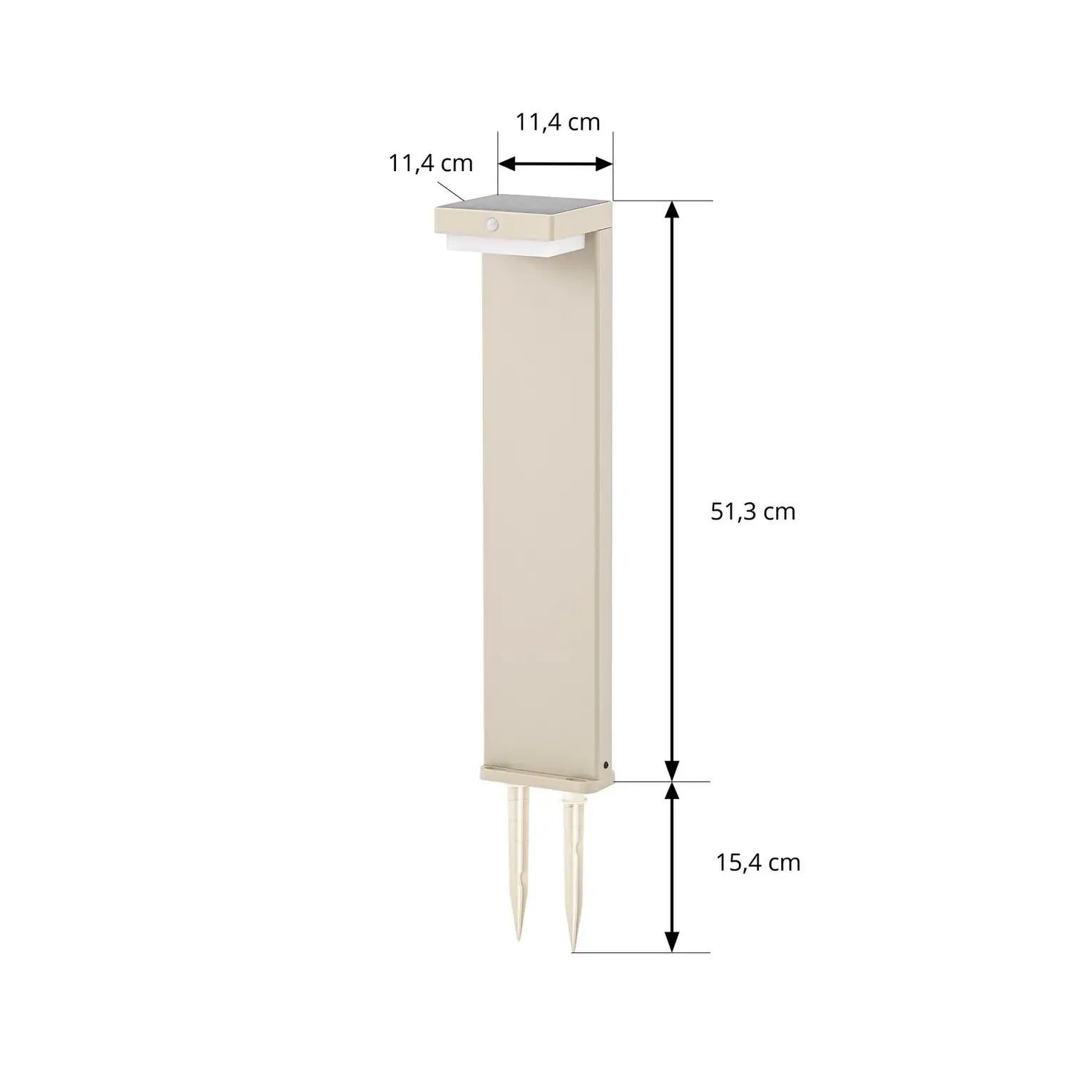 B-Ware Lindby Sockelleuchte Wegeleuchte Led Solar Sensor Aluminium Beige Außenleuchte - 4255830910456