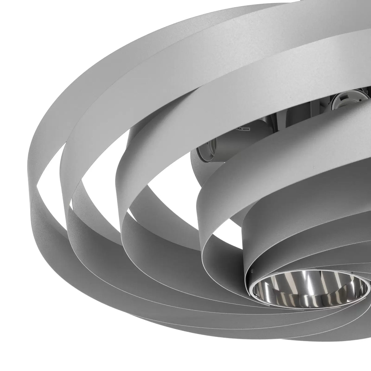 Euluna Deckenleuchte Vento aluminiumfarben Ø 60 cm Metall Deckenlampe Lampe Spot - 4251911799880