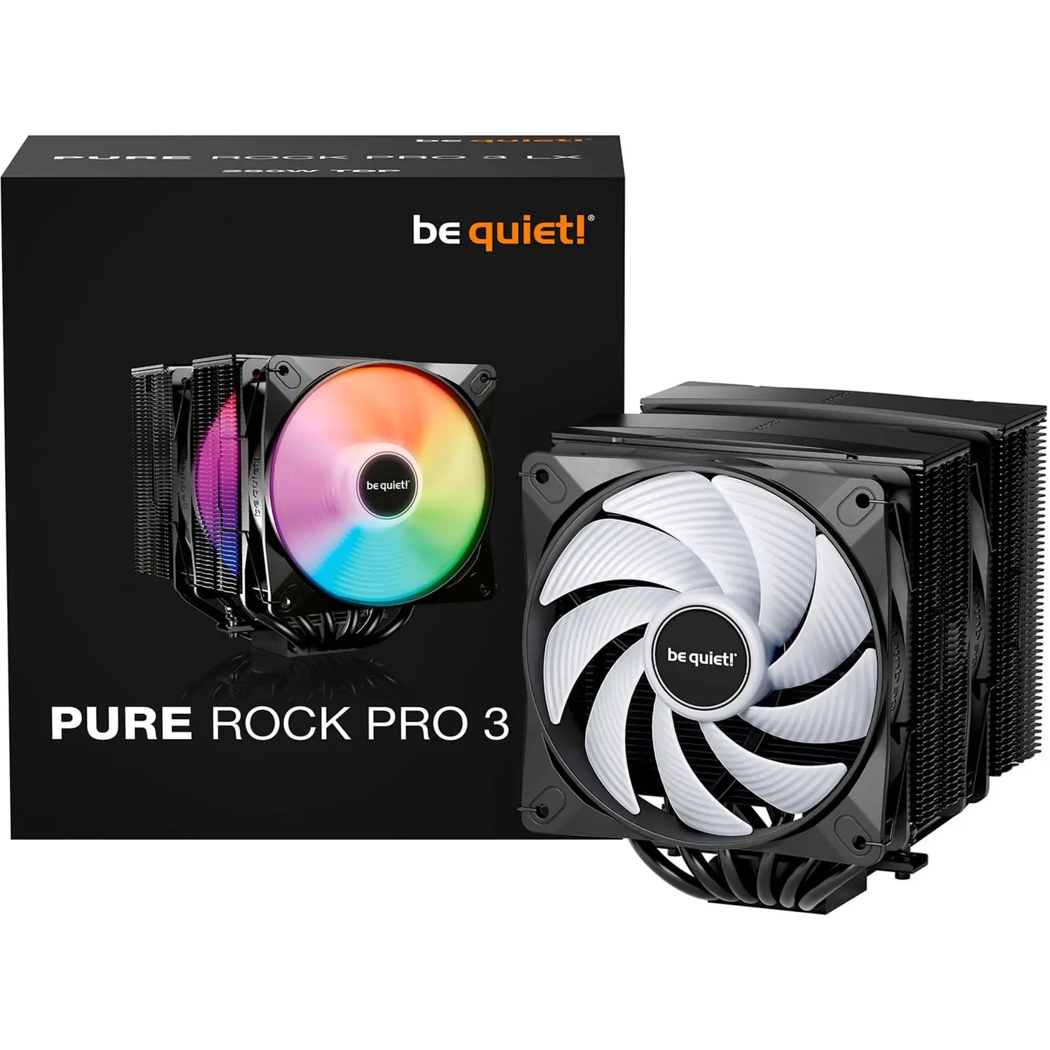 B-Ware Be Quiet Cpu Kühler Lüfter Pure Rock Pro 3 Lx Argb Intel Amd Schwarz 120 Mm - 4260052192528