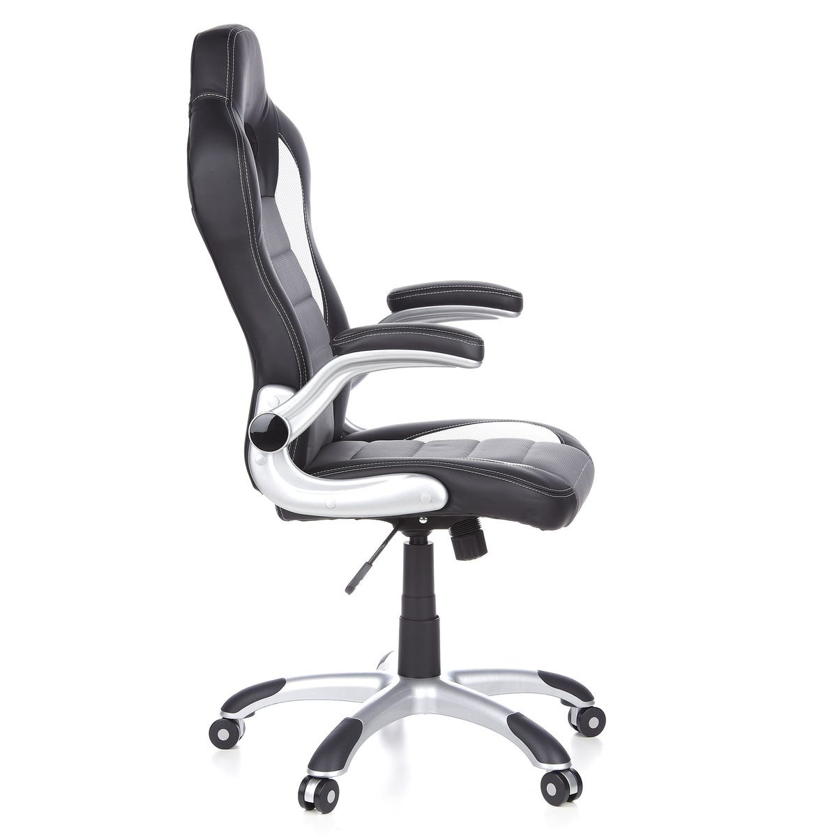 hjh OFFICE Gaming Stuhl Drehstuhl Bürostuhl Kunstleder schwarz grau Armlehnen - 4260182550618