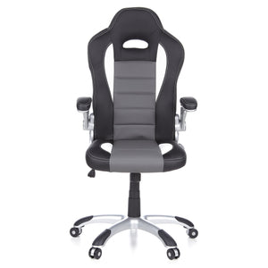 B-Ware hjh OFFICE Gaming Stuhl Drehstuhl Bürostuhl Kunstleder schwarz grau Armlehnen