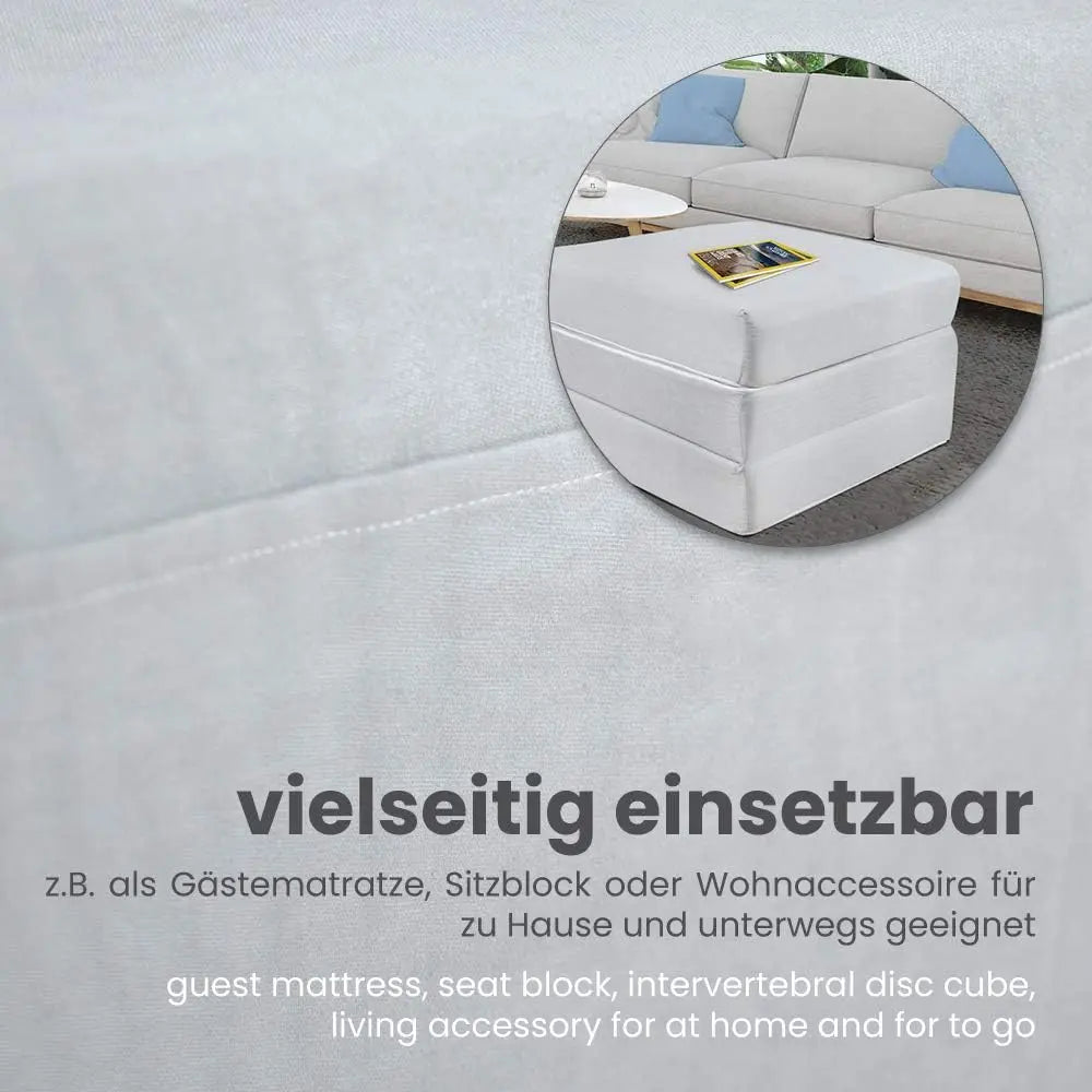 B-Ware Dailydream Gästematratze Faltbett Schaumstoffmatratze 120x195x14cm Viskoseauflag - 4260243536551