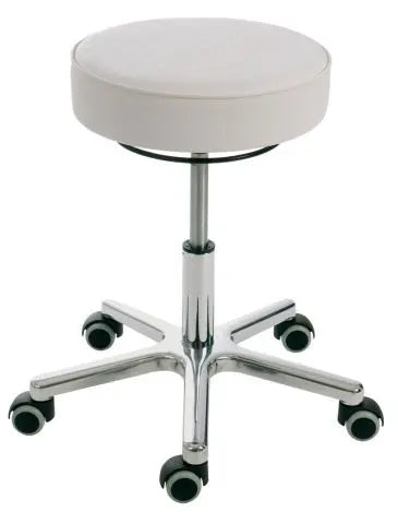 Lotz Drehhocker Hocker Gaslift Kunstleder Weiß Rollen Sitzfläche 540 720 Mm B-Ware