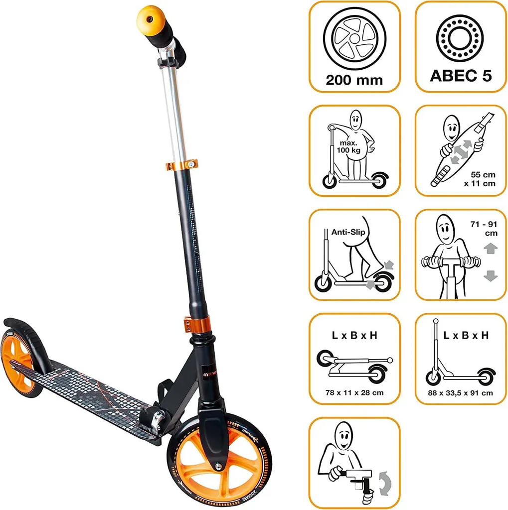 Muuwmi Aluminium Scooter Roller Tretroller Kickroller Cityroller Kick Roller  B-Ware - 4260341181165