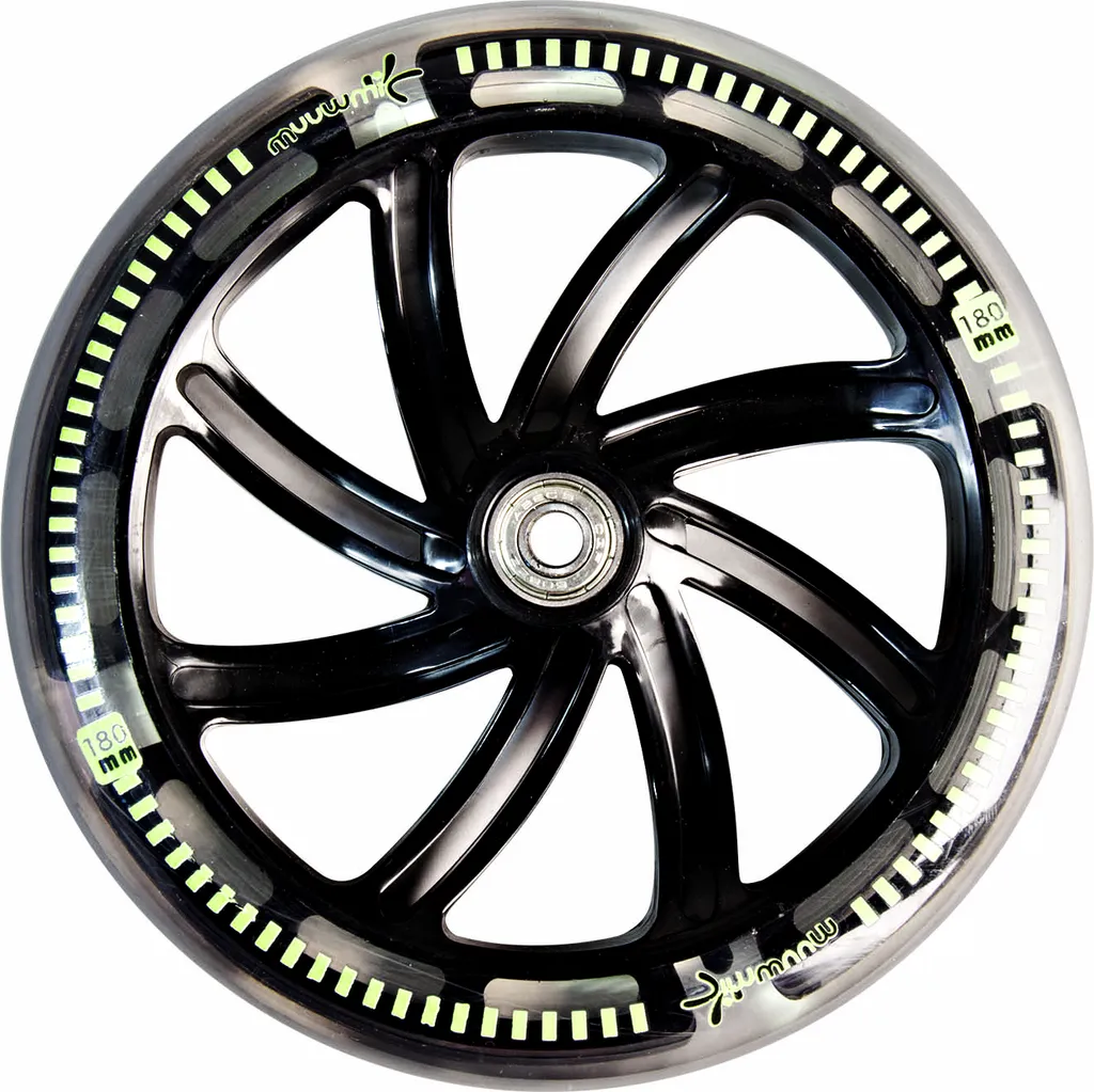 Muuwmi Scooter Roller Cityroller Kickroller Kinderfahrzeug 180 Leuchtrollen Blau B-Ware - 4260341183374