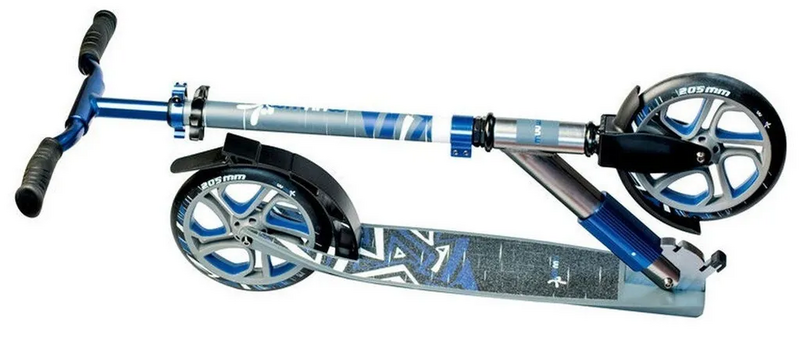 Muuwmi Scooter Roller Tretroller Cityroller Kickroller 205 Mm Grau Blau Faltbar B-Ware - 4260341185514