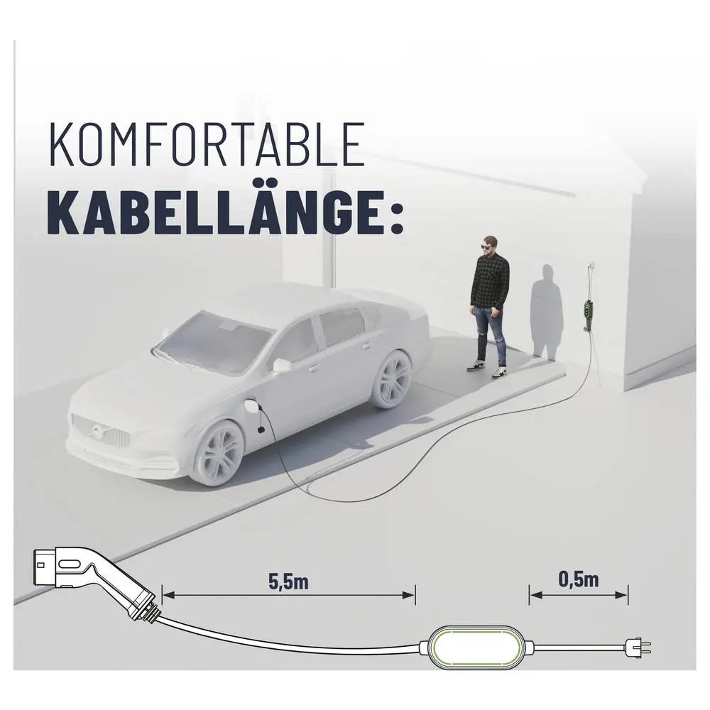 B-Ware Absina Ladekabel 301019 Kabel E Mobility Typ 2 Mode 2 Schutzkontaktstecker 6 M - 4260368689958