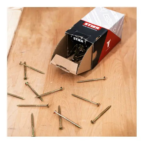 B-Ware Stier Senkkopf Spanplattenschraube Schraube Holzschraube 5x100 Stahl 3 Stück - 4260438994647