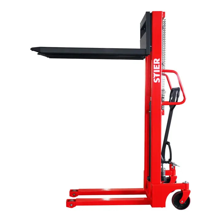 B-Ware Stier Hydraulik Stapler 1000kg Traglast, 1600mm Hubhöhe Mit Einfach Mast - 4260439000750