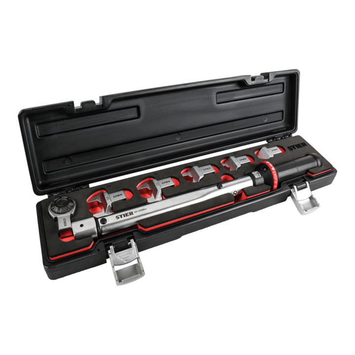 Stier Drehmomentschlüssel Multi+ Aufsteckwerkzeug Set Vierkant 7teilig 40 200 Nm  B-Ware - 4260439008602