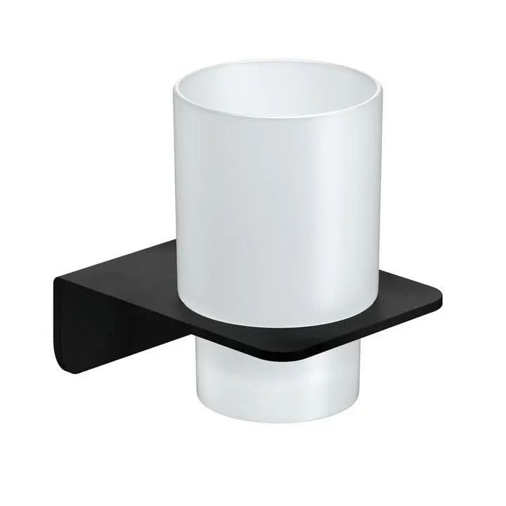 B-Ware Weissenstein Zahnputzbecherhalter Becher Glas Halter Schwarz Kleben Montage - 4260470461893