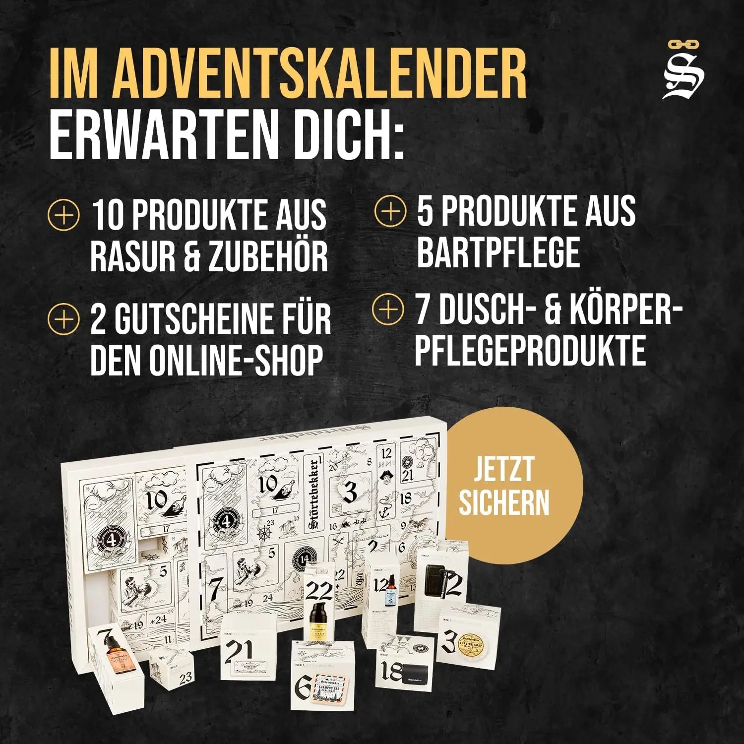 B-Ware Störtebekker Adventskalender Kosmetik Männerpflege Bartpflege Rasur Körperpflege - 4260554493512