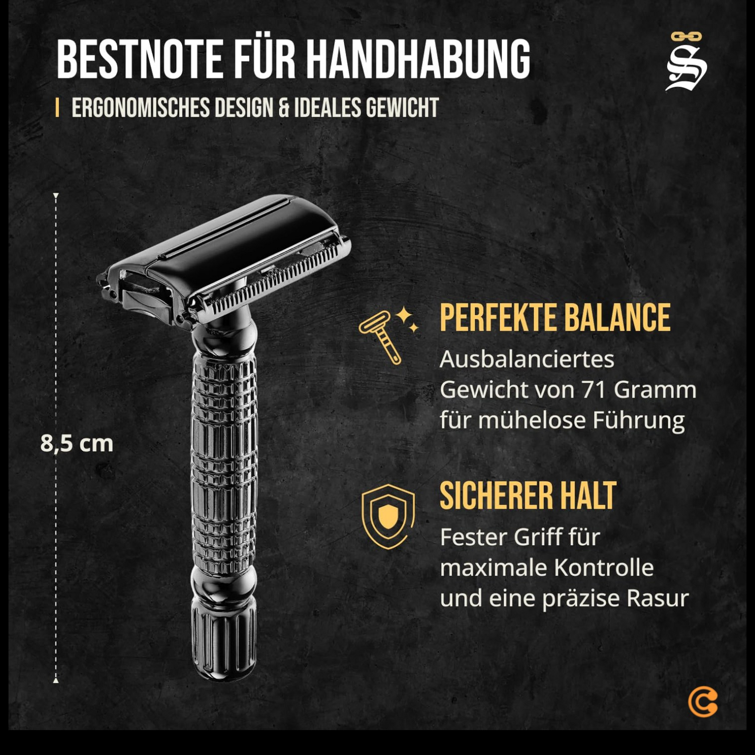 Störtebekker Rasierhobel Rasierset Herren Rasierklingen Reiseetui Lederetui B-Ware