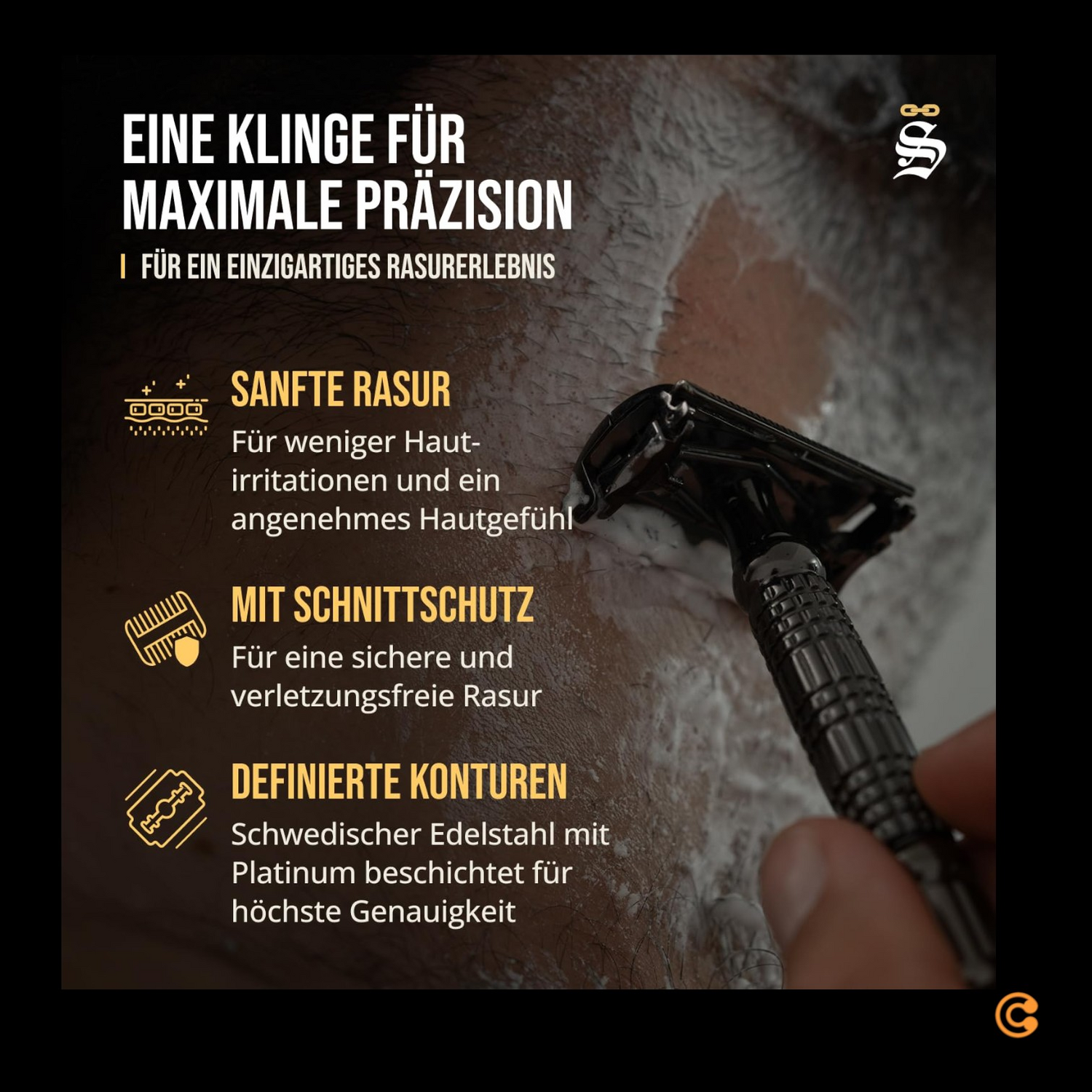 Coffret de rasage Störtebekker pour homme, lames de rasoir, étui de voyage en cuir, produit d'occasion.