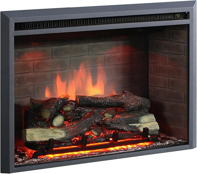 Balderia Elektrokamin Einbaukamin 3 D Flammeneffekt Fernbedienung Kamin 2000 W  B-Ware - 4260672443321