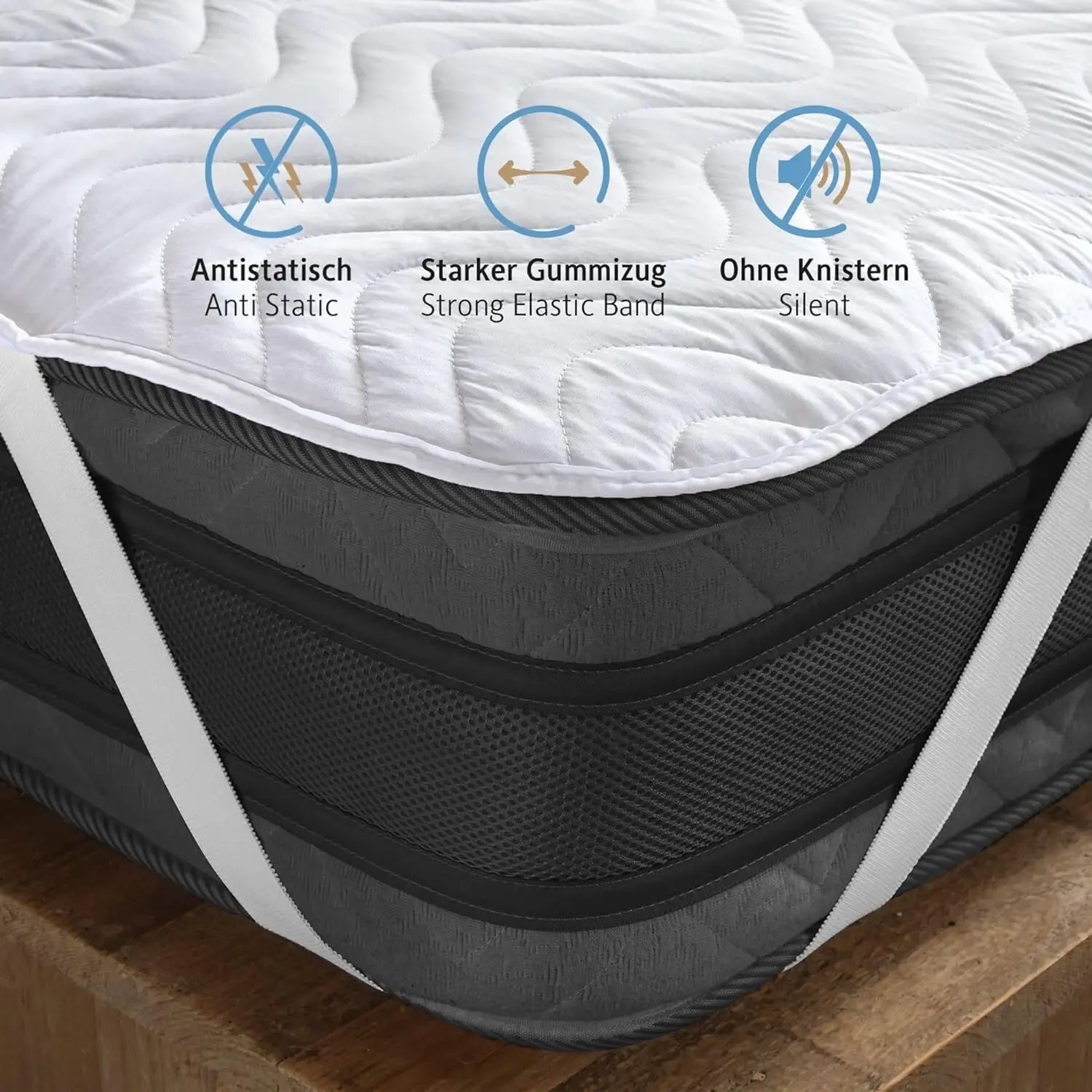 Komfortec Matratzenschoner Wasserdichter Matratzenschutz 90x200 Cm Baumwolle B-Ware - 4260712411334