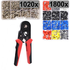 B-Ware Tru Components Aderendhülsen Sortiment Kabelschuhe Crimpzange Verdrahtung Set