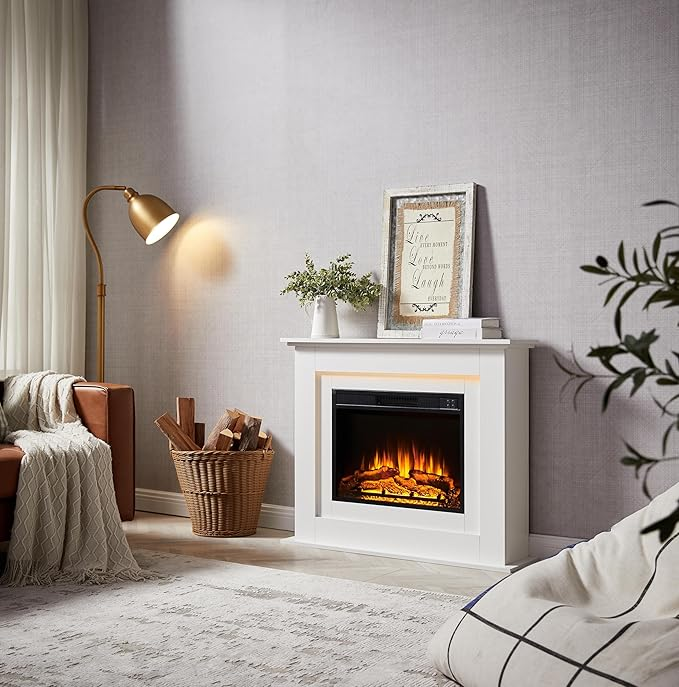 Balderia Elektrokamin Standkamin Finn Heizung 2000 W 3 D Flammeneffekt Kamin W30 B-Ware