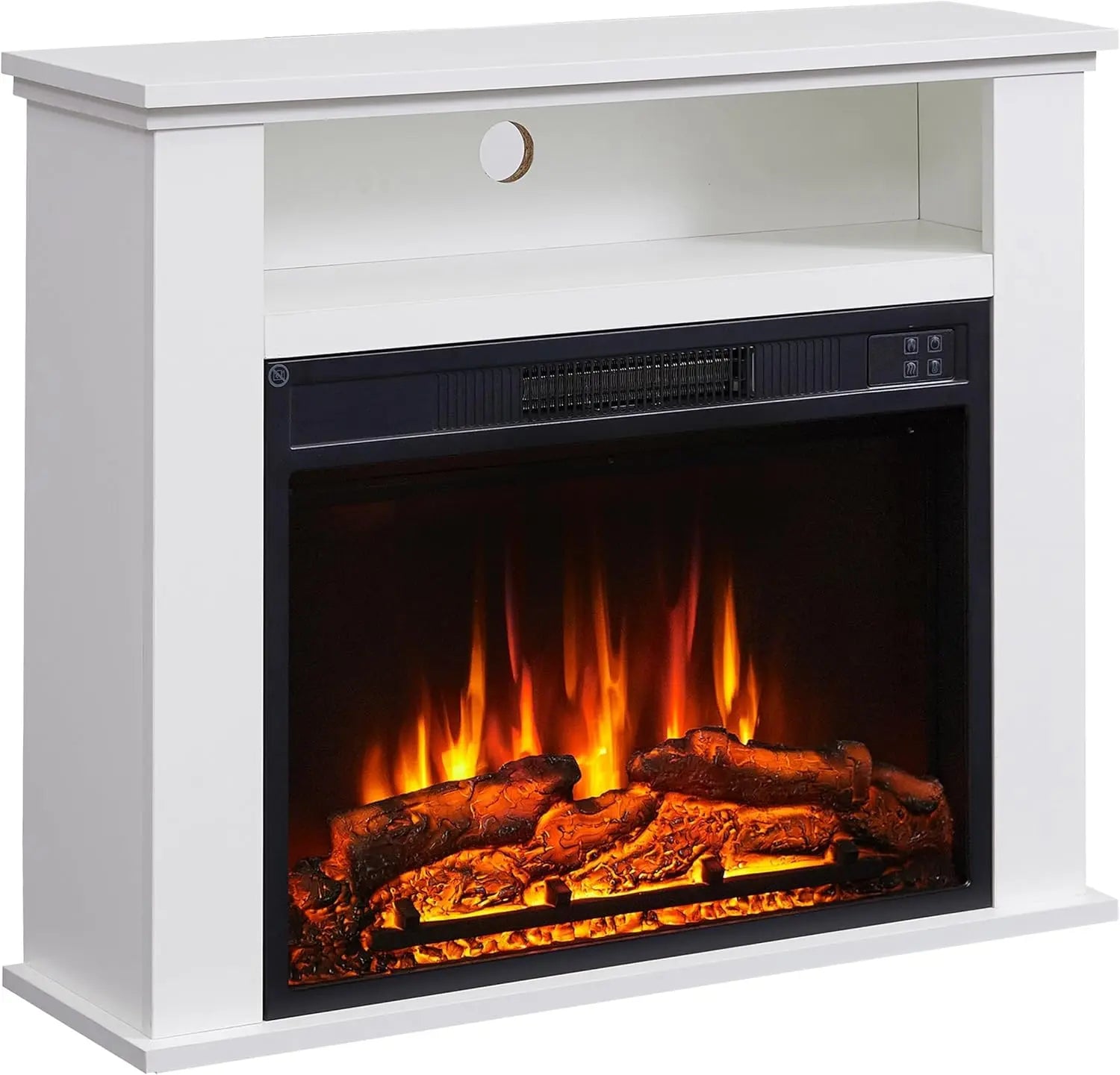 Balderia Frida Elektrokamin Standkamin Heizung 2000 W Fernbedienung Timer Weiß B-Ware
