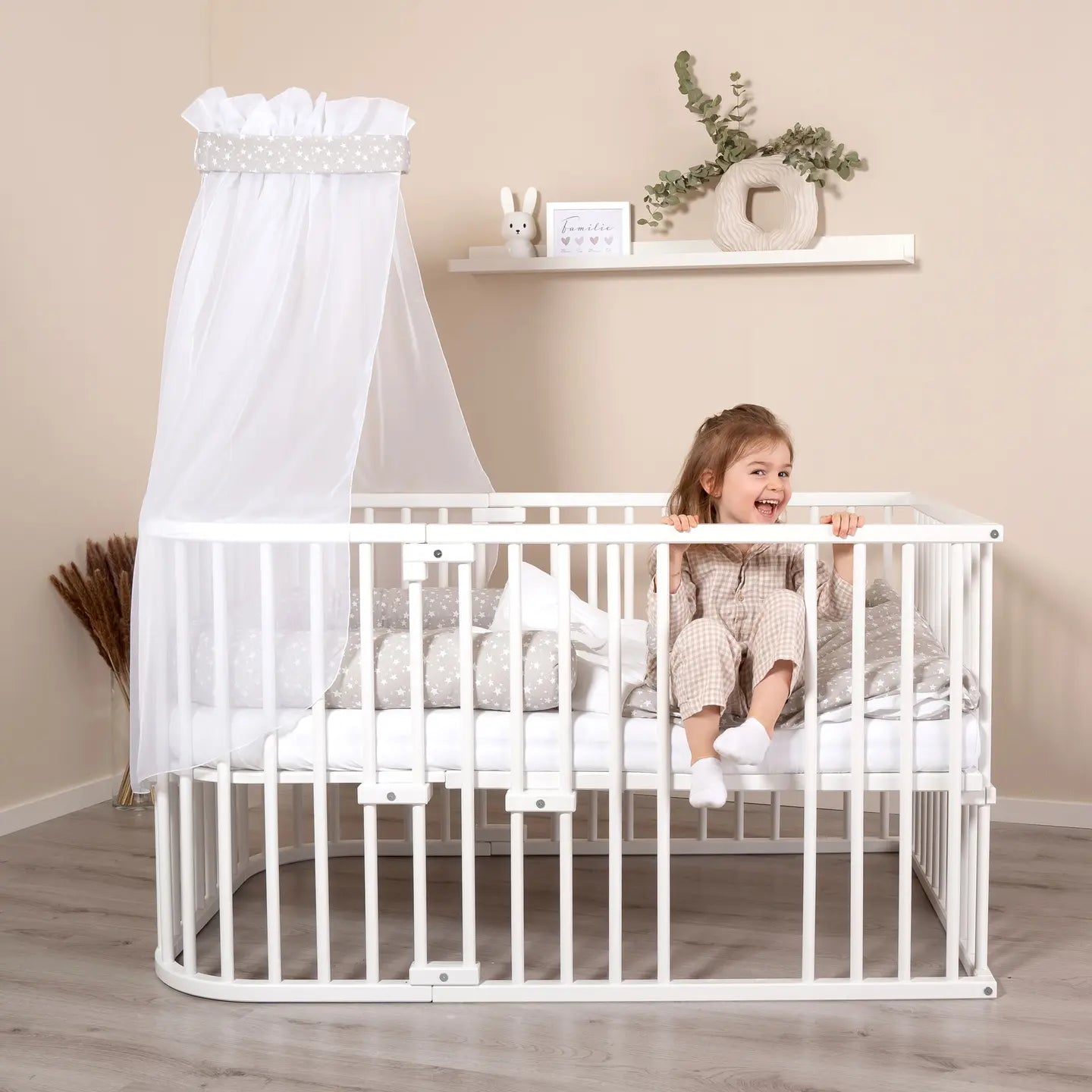 B-Ware Babybay Himmel Baldachin Piqué Weiß Polyester Baumwolle 200 X 135 Cm Universal - 4262356531850