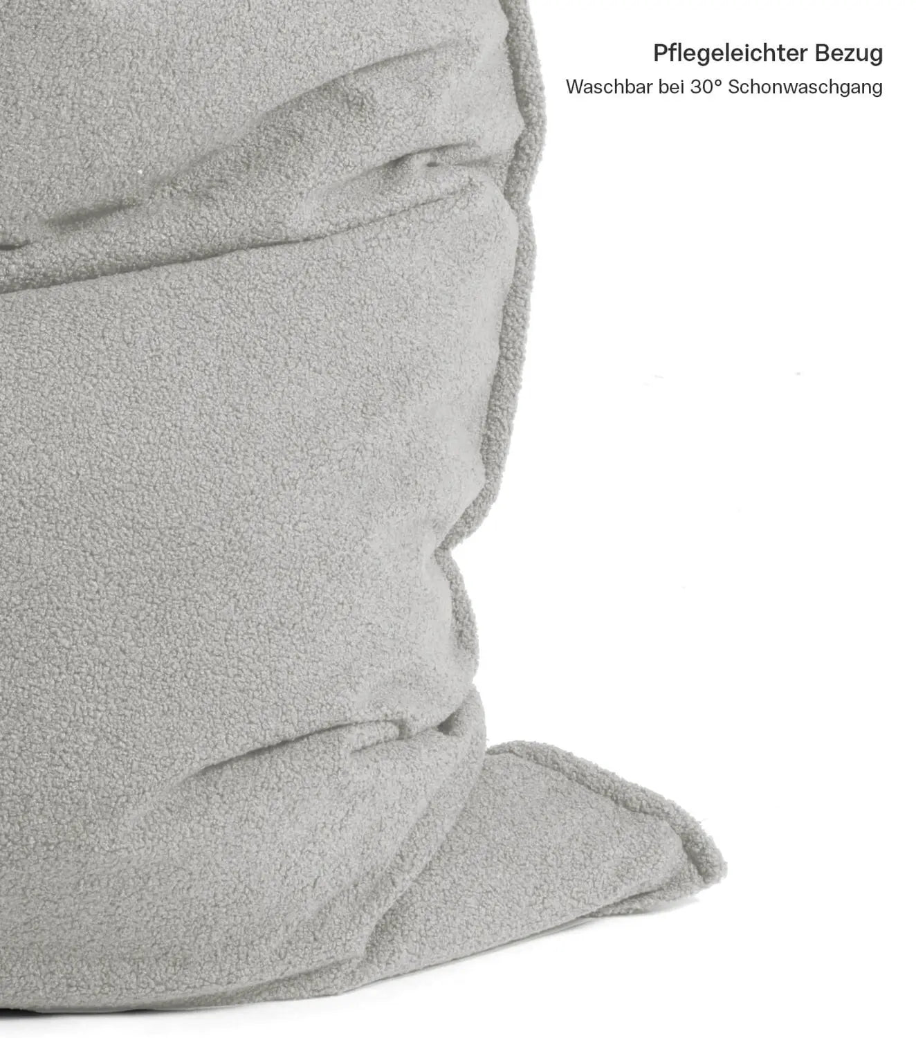 B-Ware Mokebo Sitzsackhülle Bezug Hülle Bouclé Teddy Cover Grau Für Sitzkissen 170x130 - 4262436126181