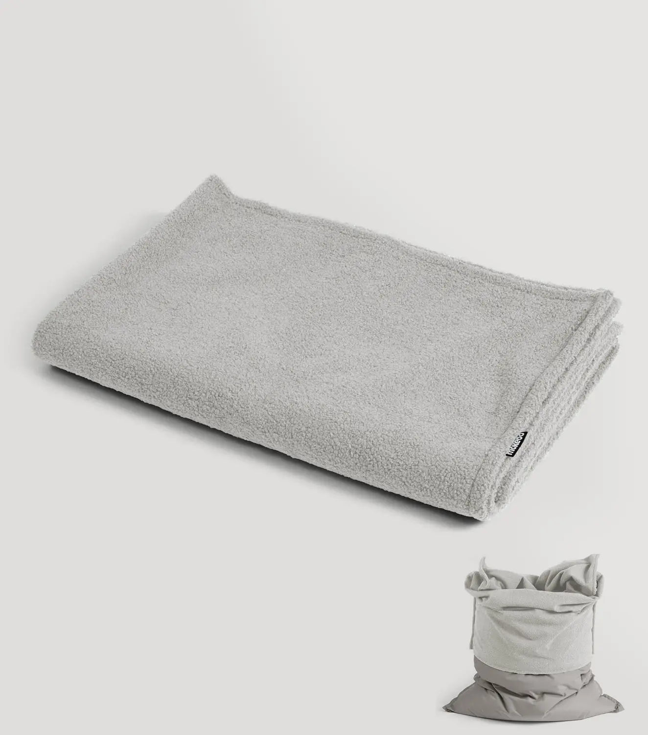 B-Ware Mokebo Sitzsackhülle Bezug Hülle Bouclé Teddy Cover Grau Für Sitzkissen 170x130 - 4262436126181