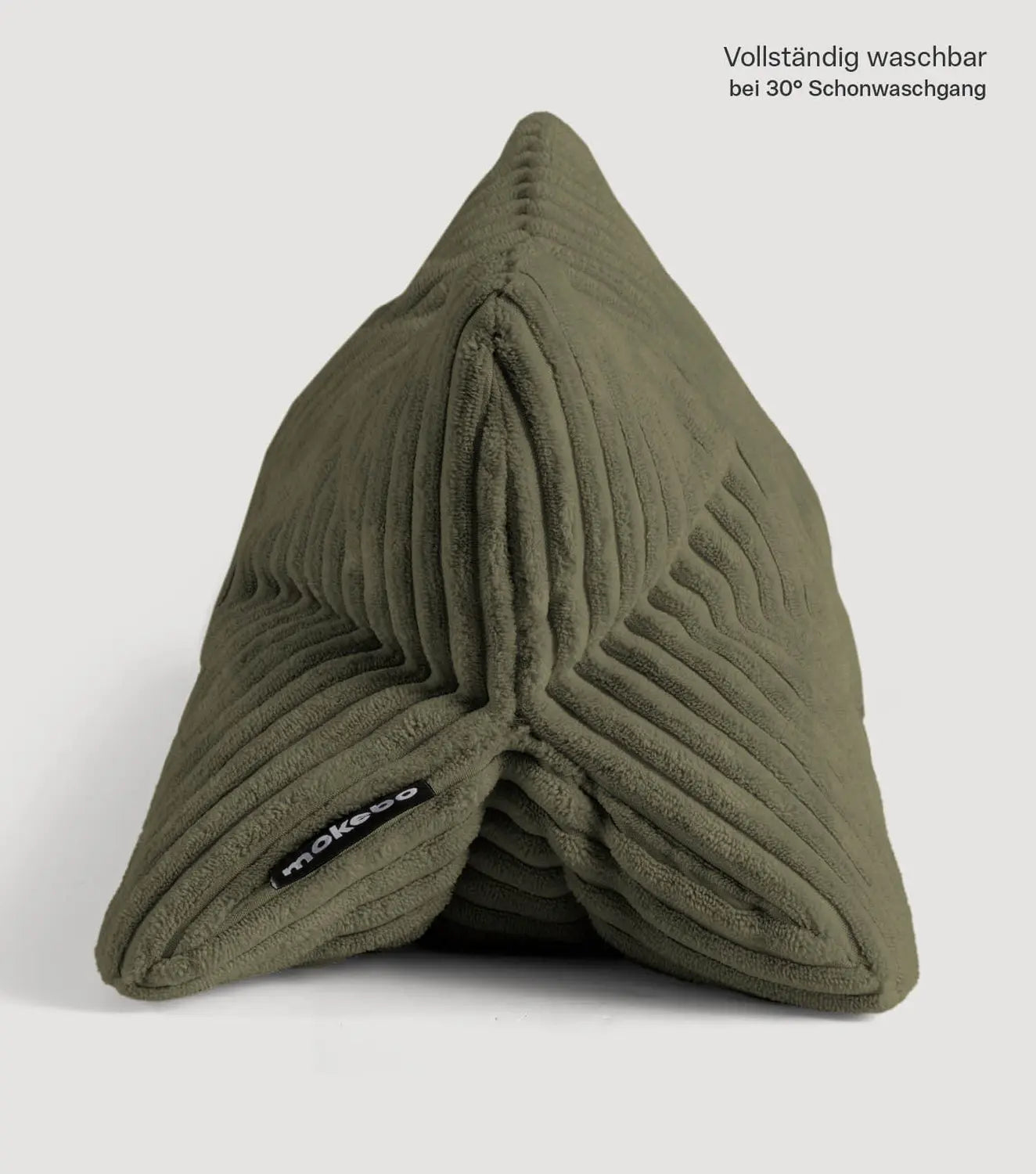 B-Ware Mokebo Nackenkissen Der Leseknochen Buchstütze Cordstoff Olive Kissen Bouclé - 4262436127072