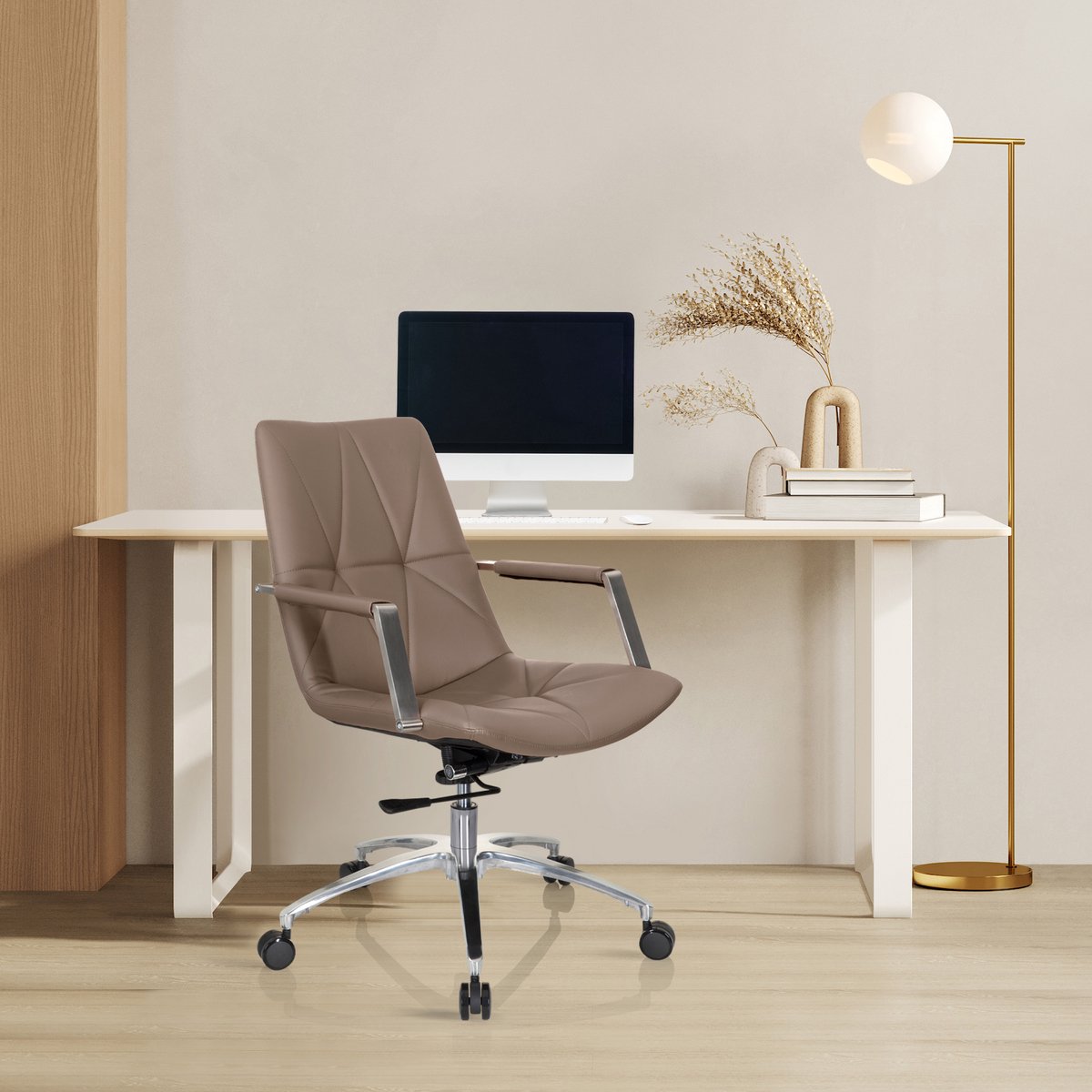 hjh OFFICE SARANTO II Home Office Bürostuhl Camel Schreibtischstuhl Stuhl Sessel - 4251084675998